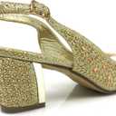 Enzo Romeo Lime01 Womens Open Toe Low Heel Wedding Rhinestone Wedge Sandal Shoes, 9