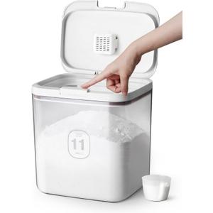 LivLab Mker Laundry detergent dispenser with One-Press Lid,Clear PET powder container with Measuring Cup, pods container 11L/25Lbs/400oz(540 Pods)