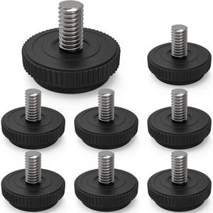 8 Pack 5/16-18 Stainless Steel Adjustable Threaded Furniture Leg Leveling Feet Screw-in Glide Levelers,Screw Foot Levelers Screw On Furniture Glide Leveling Table,Chair,Furniture