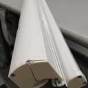 ChrisDowa Cordless Zebra Blinds for Windows, Dual Layer Free-Stop Light Filtering Window Roller Shades, Pull Down Privacy Zebra Shades for Home, Office, Bedroom, Door (33" W x 72" H, White)