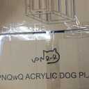 Clear Acrylic Dog Playpen with Door, 24 Inch Tall Plastic Puppy Playpen, Easy Assemble Pet Fence, 10 Panel Indoor Dog Play Pen for Puppies/Small (24 Inch High, 10 Panel)