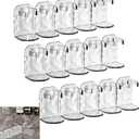 Modern White Plastic Wall Mounted Storage Hooks, 1kg Weight Capacity, No Punch Wall Hanging, Detachable, with Split Design (L)