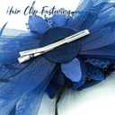 Women's Fascinators Feathers Mesh Ribbons Tea Party Hats with Headband and Clip Fascinator Hat (Navy)