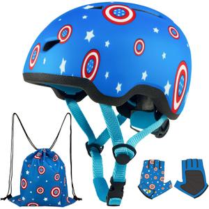 Toddler Bike Helmet with Gloves and Backpack Set, for Baby Infant to Kids, Adjustable Boys Girls Bike Helmet for Bicycle/Scooter/Skateboard/Roller Skate, X-Small: 40-45 cm /15.7-17.7"