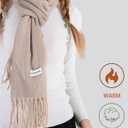 Winter Scarf for WomenCashmere Feel Pashmina Shawl, Warm Fashion Blanket Wrap & Gift (Beige)