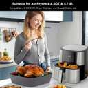 9-Inch Square Silicone Liners for Large Air Fryer 2Pack, Silicone Pot Baking Accessories for Chefman 6 to 8.5QT, Reusable Air Fryer Tray Insert for Oven Microwave Accessories