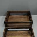 Dicunoy Set of 2 Rustic Nesting Boxes, Wooden Organizer Crates Basket, Small Decorative Wood Wire Containers with Handle for Countertop, Fruit, Veggies, Kitchen, Bathroom, Pantry Storage, Gift Basket