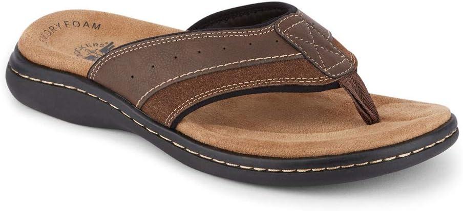 Dockers Laguna Mens Flip Flops Casual Beach Sandals for Men (11, Briar)