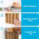 Art3d Wainscoting Panels, Beaded Polystyrene Wall Board for Interior Wall Dcor, 79.3 Wide X 40.7 high, Covers 22.38 sq.ft, Teak