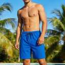 HOdo Mens Swim Trunks with Mesh Liner 9" Quick Dry Swim Shorts Bathing Suits for Men Swimwear Board Shorts wiht Pockets (Blue, XXL)