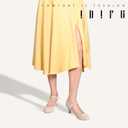 IDIFU Women's Jessy Dress Mary Jane Shoes Low Kitten Heels Closed Round Toe Office Work Wedding Pumps (8, Nude Nubuck)