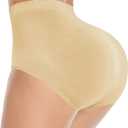 Butt Lifter Padded Panties for Women - Seamless Booty Pads, Hip Enhancer Underwear (Small-Medium, Beige)