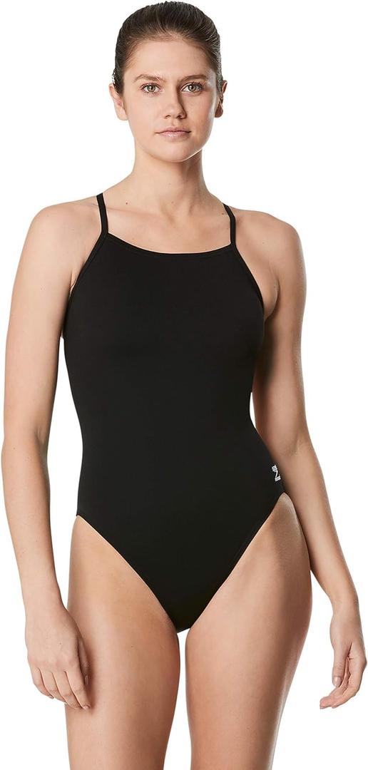 Speedo Women's Swimsuit One Piece Endurance+ Cross Back Solid Adult Team Colors (38)