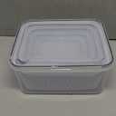 5 PCS Large Fruit Containers for Fridge - Leakproof Food Storage Containers with Removable Colander - Dishwasher & microwave safe Produce Containers Keep Fruits, Vegetables, Berry, Meat Fresh longer