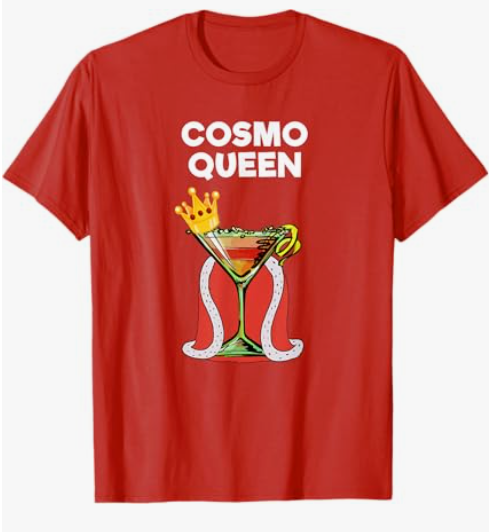 Cosmopolitan Cosmo Drink T-shirt - Funny Cosmo Queen T-Shirt, Red, Women`s Large
