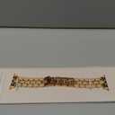 Wearlizer Metal Bracelet Compatible with Apple Watch Bands for Women 40/38/41/42mm (Series 11/10), Gold Dressy Designer Jewelry Enamel Stainless Steel Strap for iWatch Band SE Series 9/8/7/6/5/4/3/2/1