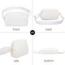 VOROLO Fanny Pack For Women And Men Crossbody Bag Belt Bag with Adjustable Strap Graduation Gifts PU White