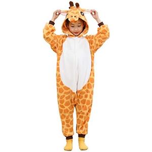 CHPIEPAJMAL Kids Animal Onesie Pajamas Cosplay Costume Halloween Sleepwear 6-8Y