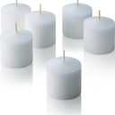 Light In The Dark White Votive Candles - Box of 72 Unscented Candles - 10 Hour Burn Time - Bulk Candles for Weddings, Parties, Spas and Decorations