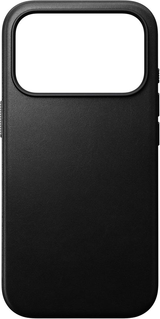 NOMAD Modern Leather Case Black Compatible with iPhone 17 Pro Leather Magsafe Charging Compatible Phone Case for iPhone 17 Pro