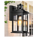 Motion Sensor Outdoor Light, Black Porch Light Dusk to Dawn, Waterproof Outdoor Motion Sensor Light, Anti-Rust Outside Lights for House, Garage, Doorway, Porch, 100% Aluminum