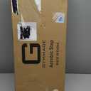 Adjustable Workout Aerobic Stepper, Aerobic Exercise Step Platform with 2 Risers, Exercise Step Deck for Fitness, 26.5" Trainer Stepper with Non-Slip Surface Home Gym & Extra Risers Options (Dark Gray)