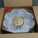 Gold Semi Flush Mount Ceiling Light, 3-Light 12.5" Ceiling Lighting Fixtures with Fabric Shade in Flower Shape, Farmhouse Brass Drum Lights for Nursery Hallway Bedroom, AD-22007-3SF-GD