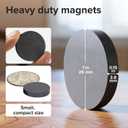 Ultra-Strong Ceramic Round Magnets (1x0.15/25x4mm, 36 pcs) - Heavy Duty Magnets, Non-Corrosive, High Thermal Resistance, Versatile for Home, Office, Workshop, Whiteboard, Fridge and Hobby Use