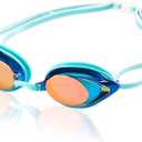 Speedo Women's Swim Goggles Mirrored Vanquisher 2.0 (Blue)