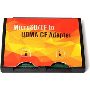 2 Port Micro sd to CF Memory Card Reader Adapter,Dual Port TF Micro sd sdxc sdhc to CF Card Holder High Speed Adapter Support UDMA