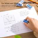 Erasers, Shuttle Art 72 Pack Premium Erasers Bulk, White Eraser Classroom Set for Kids Teachers as School and Office Supplies