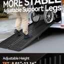 Black Aluminum Ramp 7FT with Sopport Legs, with Non-Slip Surface Wheelchair Ramp, Folding Portable Wheelchair Ramps for Home Steps,Scooter Ramp for Car, Stairs, Doorways, Curbs, 28.3" W x 84" L
