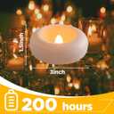 QQFCTOO 24 Pack LED Floating Candles, Water-Activated Flameless Candles, Waterproof Battery Operated Candles for Pool, Bath, Wedding, Party & Festival Decor