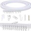 Flexible Bendable Ceiling Curtain Track, 5m (16.4ft), Ceiling Track Ceiling Mount, for Curtain Track with Track Curtain System, RV Curtain Spacer, Curtain Ceiling Track