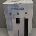 Dehumidifier, Dehumidifiers for Home, 98 OZ Water Tank, (1000 sq.ft) Quiet Dehumidifier for Basement Bedroom Bathroom with Humidity Display, Auto Shut Off, Relaxing 7 Color Ambient Light(Gray)