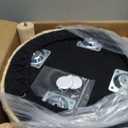 Wimarsbon Round Foot Stool Natural Seagrass Poufs Ottoman Hand Weave Footrest Stool for Couch Desk Extra Seat Step Stool with Solid Wood Legs for Hallway Patio Lounge White