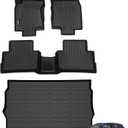 ANBINGO-Floor Mats for Nissan Rogue Sport 2017-2022 (Only for Cargo Tray Highest Position) All Weather Rogue Sport Floor Liners Set Accessories Black (Trunk Mat+Floor Mats)