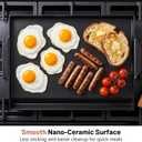 Upgraded 19"x13" Ceramic Coated Cast Iron Griddle, 2.56" High Sidewalls, Portable Natural Nonstick Flat Top with Dual Handles, Universal for Gas Grill & Camping Stove