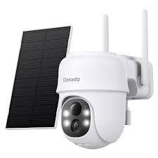 Cinnado 2K Cameras for Home Security-2.4G WiFi Outdoor Camera Wireless Solar/Battery Powered, 360° Viewing, Human Detection, Color Night Vision, Cloud/SD Storage B6 (B6-Whihe 1pack-2.4G)