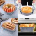 28 PCS Nonstick Silicone Baking Pans Set,With Baking Pan Cake Molds,Fluted Pans,Donut Pan,Muffin Pan,Nonstick Cake Pan Reusable Tube Oven Baking Mold for Muffin, Cake, Bread(Light Grey)