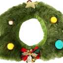 Christmas Tree Hat for 6.67in/17cm Doll, Green Cute Doll Christmas Outfit Festive Holiday Costume Clothes Headwear for Play & Display Accessories