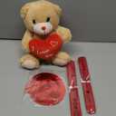 Stuffed Animal, 11 Inch Dog, Ideal for Gifts for Friend, bear with Red heart