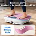 MERACH Vibration Plate Exercise Machine, Curved Vibration Plate for Lymphatic Drainage Weight Loss, Vibrating Plate with Real-Time Calorie Tracking on LED Display, Workout Equipment for Home Women Men