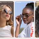 livho 2025 Trendy Oval Sunglasses - Stylish Polarized Shades for Everyday - Retro Metal Frames (Grey/Gold)