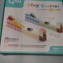 QBI Magnetic Blocks Play Starter Set4-in-1 STEM Building Blocks with 4 Cars & 3D Track TilesEducational Sensory Magnet ToysPreschool Montessori Toys for Kids Ages 3-5-8 Year Old Boys and Girls