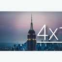 Frame Amo 4x11 White Modern Picture Frame, 1 inch Border, Acrylic Front, for Wall or Table