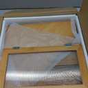 Corner Bamboo Bread Box for Kitchen Counter Large Capacity Rustic Bread Storage Container with Wavy Arcylic Transparent Door Vintage Storage for Homemade Bread (Brown)