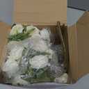 Zeyune 8 Pack 12 Inch Wedding Artificial Mini Rose Bouquet White Silk Flowers Bunches Bulk Fake for Valentine Wedding Bridal Home Office Garden Parties Decoration