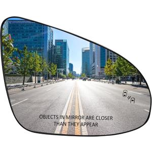 Passenger Side Mirror Replacement for Toyota Camry 2012-2017, Avalon 2013-2018 Hybrid - Right Side Mirror Glass, Rear View Mirrors Glass with Power Heated & Blind Spot