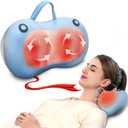 Xllent Christmas Gifts for Women, White Elephant Gifts, Shiatsu Neck Back Massager for Pain Relief Deep Tissue, Back Massager Deep Tissue Kneading with Heat, 3D Electric Pillow